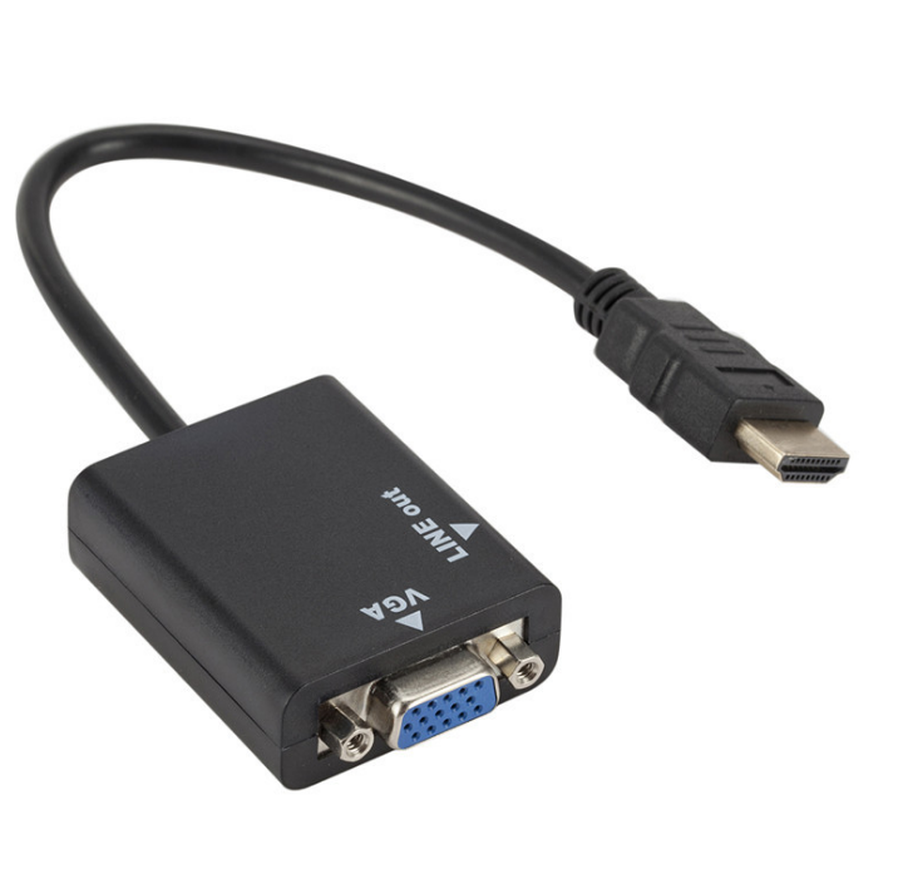 HKM-227539 HDMI to VGA High Definition Adapter with Audio Support for Clear Display