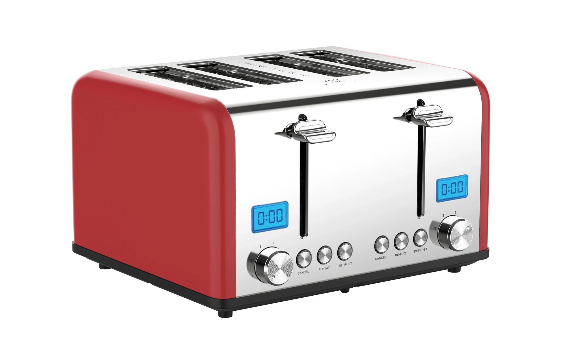 HKM-227923 Digital Touch Screen 4-Slice Electric Bread Toaster with Modern Design for Home Use