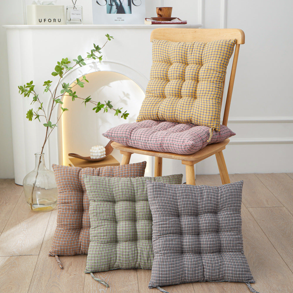 HKM-227987 Adjustable Geometric Pattern Cushion - Modern Plaid Design in Multiple Colors