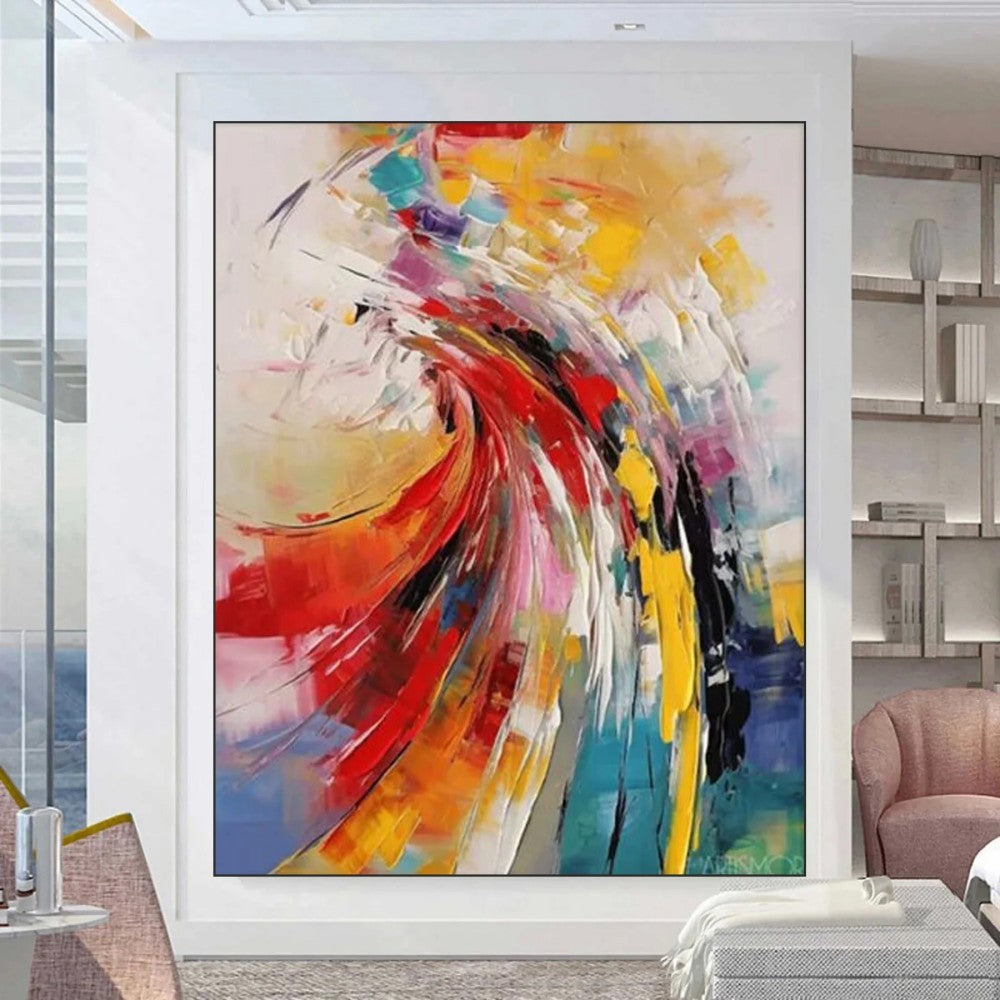 HKM-228115 Hand Painted Modern Abstract Oil Painting Canvas Wall Art for Living Room Home Decor
