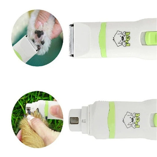 HKM-2281277 Electric Pet Grooming Set - Hair Trimmer & Nail Polisher for Small & Medium Dogs and Cats