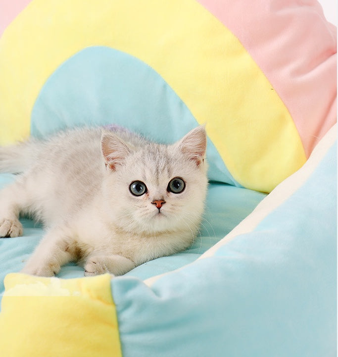 HKM-2281533 Universal Warm Fleece Pet Nest with Detachable Crystal Velvet Cover