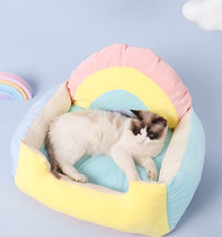 HKM-2281533 Universal Warm Fleece Pet Nest with Detachable Crystal Velvet Cover