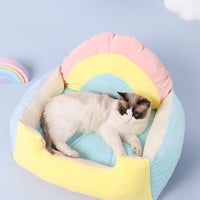 HKM-2281533 Universal Warm Fleece Pet Nest with Detachable Crystal Velvet Cover