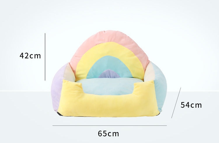 HKM-2281533 Universal Warm Fleece Pet Nest with Detachable Crystal Velvet Cover
