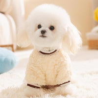 HKM-2282045 Cozy Fleece Dog Hoodie with Bear Pattern, Soft Pullover for Autumn and Winter - Various Sizes Available