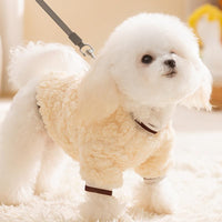 HKM-2282045 Cozy Fleece Dog Hoodie with Bear Pattern, Soft Pullover for Autumn and Winter - Various Sizes Available