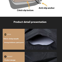 HKM-2282301 Rear Car Dog Bed Mat in Black and Khaki Cotton for Pet Comfort