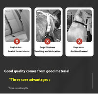 HKM-2282301 Rear Car Dog Bed Mat in Black and Khaki Cotton for Pet Comfort