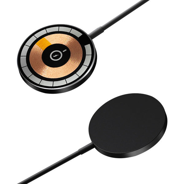 HKM-228435 15W Transparent Magnetic Wireless Charger with Type-C Interface, Compatible with All Smartphones