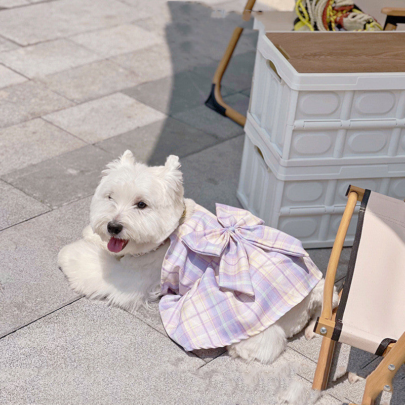 HKM-2285629 Breathable Purple Dog Skirt Pet Sling - Available in Sizes L to 3XL