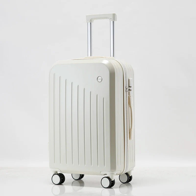 HKM-228563 3-Piece Medium Travel Suitcase Set with USB Port - 20 Inch Spinner Luggage and Trolley Bag