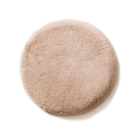 HKM-2287293 Soft Cat Litter Round Mat in White and Gray Velvet - 30CM, 40CM, 45CM Options