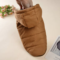 HKM-2287805 Brown Cotton-Padded Coat for Dogs - Casual Pet Clothing