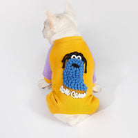 HKM-2289597 Plush Winter Pet Apparel for Small Dogs - Warm Cotton Four-Legged Clothes in Yellow
