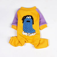 HKM-2289597 Plush Winter Pet Apparel for Small Dogs - Warm Cotton Four-Legged Clothes in Yellow