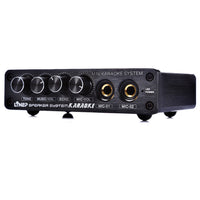 HKM-229011 Compact Karaoke Mixer with Reverb, Echo, and Dual Microphone Inputs for Recording