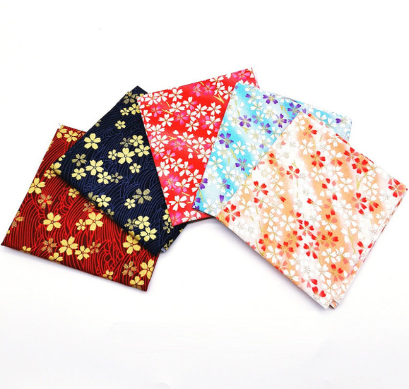 HKM-229011 Handmade Gilded Printed Cotton Patchwork Fabric - Assorted Sizes