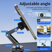 HKM-229075 Universal 15W Wireless Charging Car Mount with 360-Degree Rotating Magnetic Holder