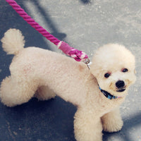 HKM-2292797 Hand-Woven Cotton Dog Walking Leash - 100CM, Colorful Hawaiian Design