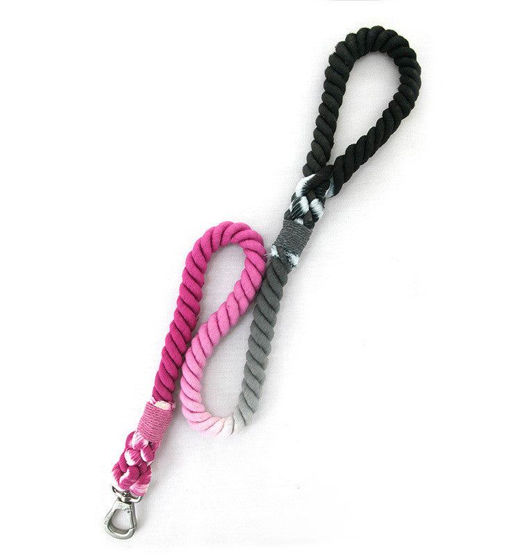 HKM-2292797 Hand-Woven Cotton Dog Walking Leash - 100CM, Colorful Hawaiian Design