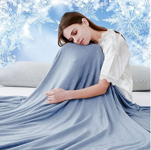 HKM-229331 Cool Feeling Knitted Cotton Summer Blanket for Air Conditioning and Naps