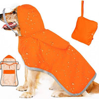 HKM-2296381 Waterproof Breathable Dog Raincoat with Hood and Transparent Cap for Small Dogs