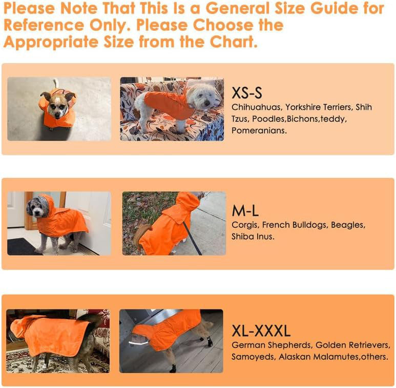 HKM-2296381 Waterproof Breathable Dog Raincoat with Hood and Transparent Cap for Small Dogs