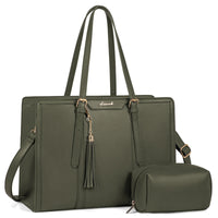 HKM-229715 Stylish 2-Piece Set PU Leather and Canvas Tote Bag for School, Shopping, and Casual Use, Versatile Crossbody and Shoulder Design for Women