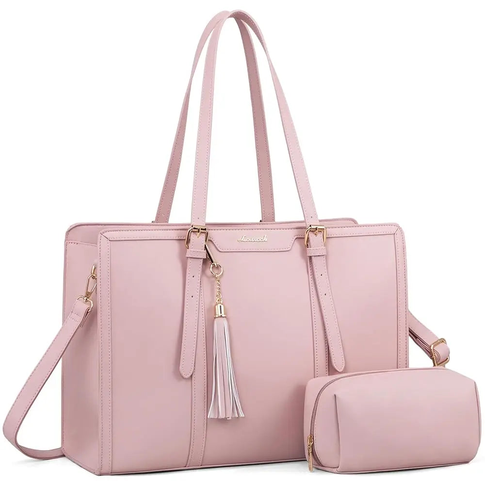 HKM-229715 Stylish 2-Piece Set PU Leather and Canvas Tote Bag for School, Shopping, and Casual Use, Versatile Crossbody and Shoulder Design for Women