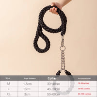 HKM-2298557 Medium and Large Dog Rope Collar P Chain - Nylon with 1.2m and 1.5m Options in Various Colors