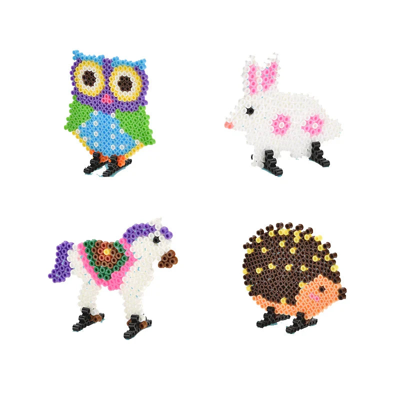 HKM-229907 DIY Ironing Beads Craft Kit for Kids - 5mm Fuse Beads Set for Creative 3D Puzzle Activities