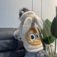 HKM-2299325 Thickened Beige Rabbit Ears Dog Clothes for Spring and Autumn