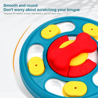 HKM-2299581 Leak-Proof Dog Feeding Puzzle Toy - Yellow, Red, Blue Colors - Plastic, 24x24x4.5cm