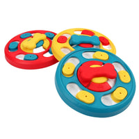 HKM-2299581 Leak-Proof Dog Feeding Puzzle Toy - Yellow, Red, Blue Colors - Plastic, 24x24x4.5cm