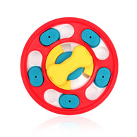 HKM-2299581 Leak-Proof Dog Feeding Puzzle Toy - Yellow, Red, Blue Colors - Plastic, 24x24x4.5cm