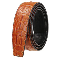 HKM-230035 Automatic Buckle Leather Belt for Men - Model Ly35-3857, Customisable Design, Genuine Leather Material
