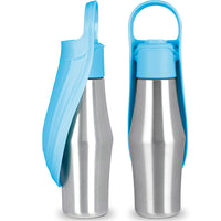 HKM-2300605 Portable Pet Water Bottle with Soft Silicone Leaf Design for Outdoor Travel, 750ml Capacity, Leak Proof and Safe for Dogs