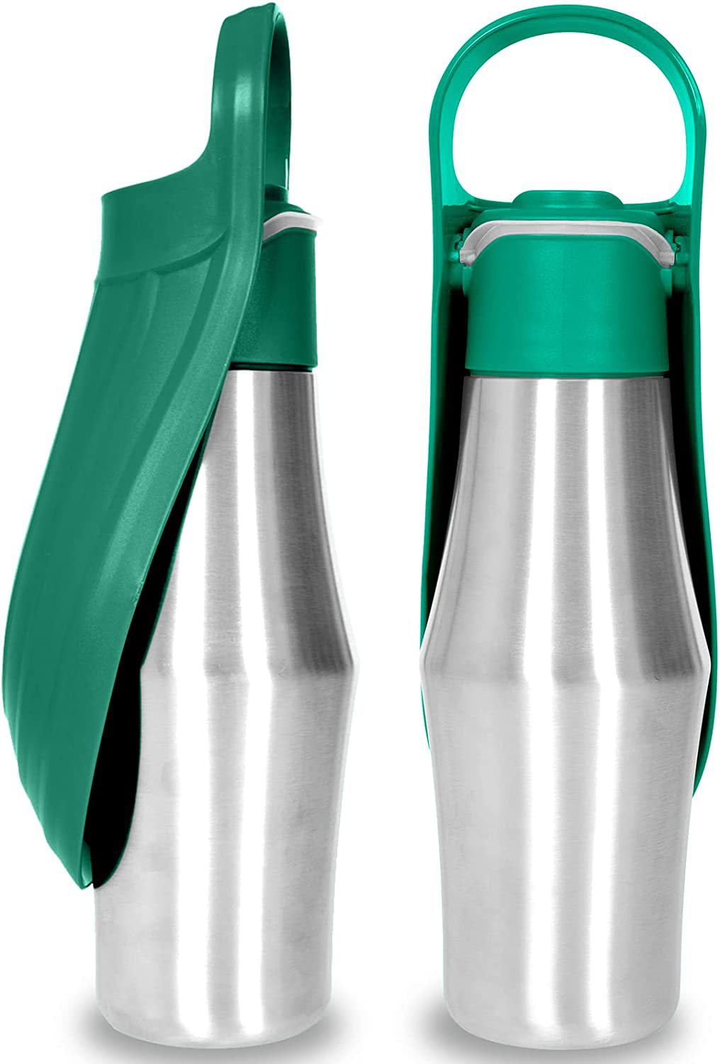 HKM-2300605 Portable Pet Water Bottle with Soft Silicone Leaf Design for Outdoor Travel, 750ml Capacity, Leak Proof and Safe for Dogs