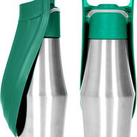 HKM-2300605 Portable Pet Water Bottle with Soft Silicone Leaf Design for Outdoor Travel, 750ml Capacity, Leak Proof and Safe for Dogs