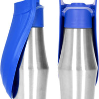 HKM-2300605 Portable Pet Water Bottle with Soft Silicone Leaf Design for Outdoor Travel, 750ml Capacity, Leak Proof and Safe for Dogs