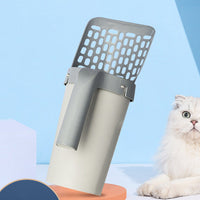 HKM-230099 Integrated Cat Litter Shovel with Storage - Advanced Gray, 20x12x29cm