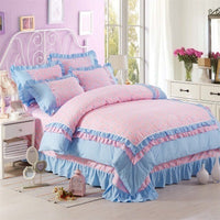 HKM-230163 Pure Cotton Princess Wind Four-Piece Bedding Set for 1.5m, 1.8m, and 2.0m Beds