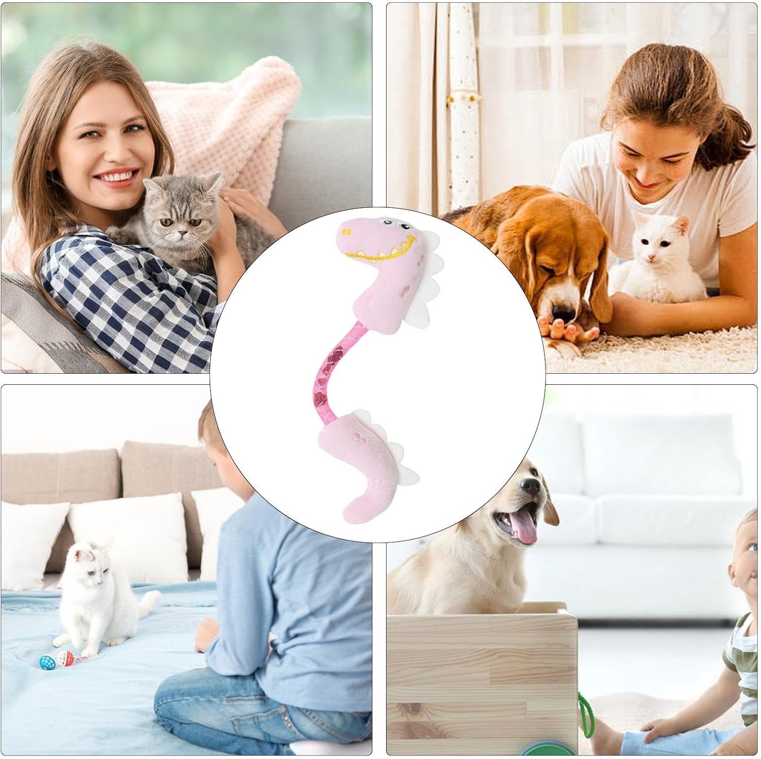 HKM-2302013 Interactive Catnip Plush Chew Toys for Cats - Durable Fish, Bunny, and Mouse Designs
