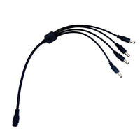 HKM-230547 12V DC One-Point Four Monitoring Power Cord - Copper Core, 20A, 0.39m Length, Black