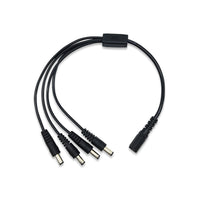 HKM-230547 12V DC One-Point Four Monitoring Power Cord - Copper Core, 20A, 0.39m Length, Black