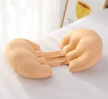 HKM-230611 Butterfly Shape Double Semicircle Pregnancy Pillow - Pure Cotton with 7D Hollow Fiber Fill, 76x38x13cm