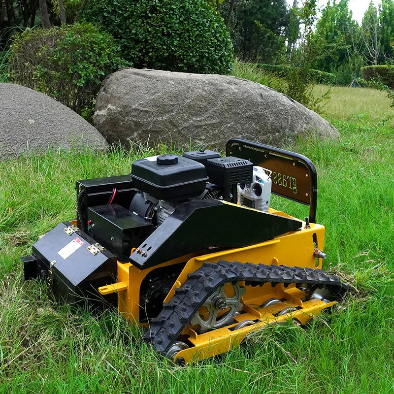 HKM-230675 Remote Control Mini Robotic Lawn Mower - Efficient Grass Cutter for All Terrain Usage