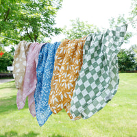 HKM-230739 Soft Cotton Gauze Saliva Towels for Babies - Sets of 5 in Various Patterns