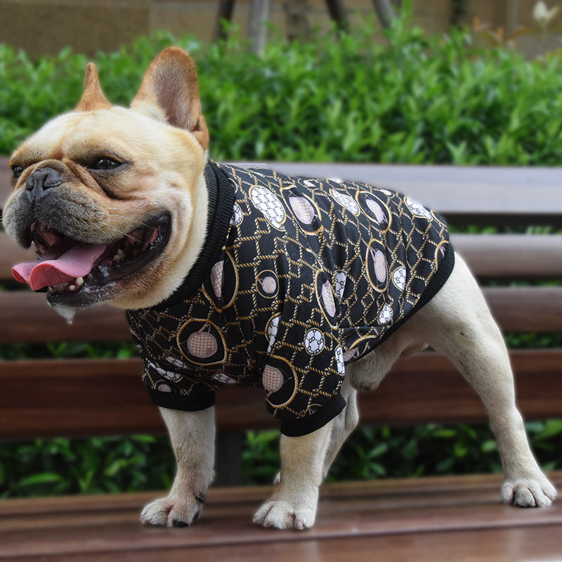 HKM-2308669 Stylish Spring and Autumn Dog Clothes for Small Pets - Polyester Casual Two-Legged Apparel
